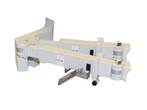 gemini jets airbridge set 2 with 3 dual widebody jet bridges and airport adapters, 1:400 scale