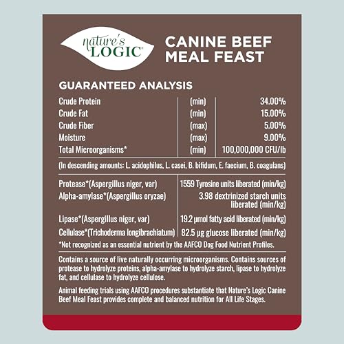 Nature's Logic Canine Beef Meal Feast, 4.4 lbs