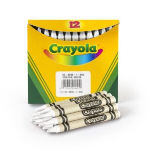 Crayola Crayons, White, Single Color Crayon Refill, 12 Count Bulk Crayons, School Supplies