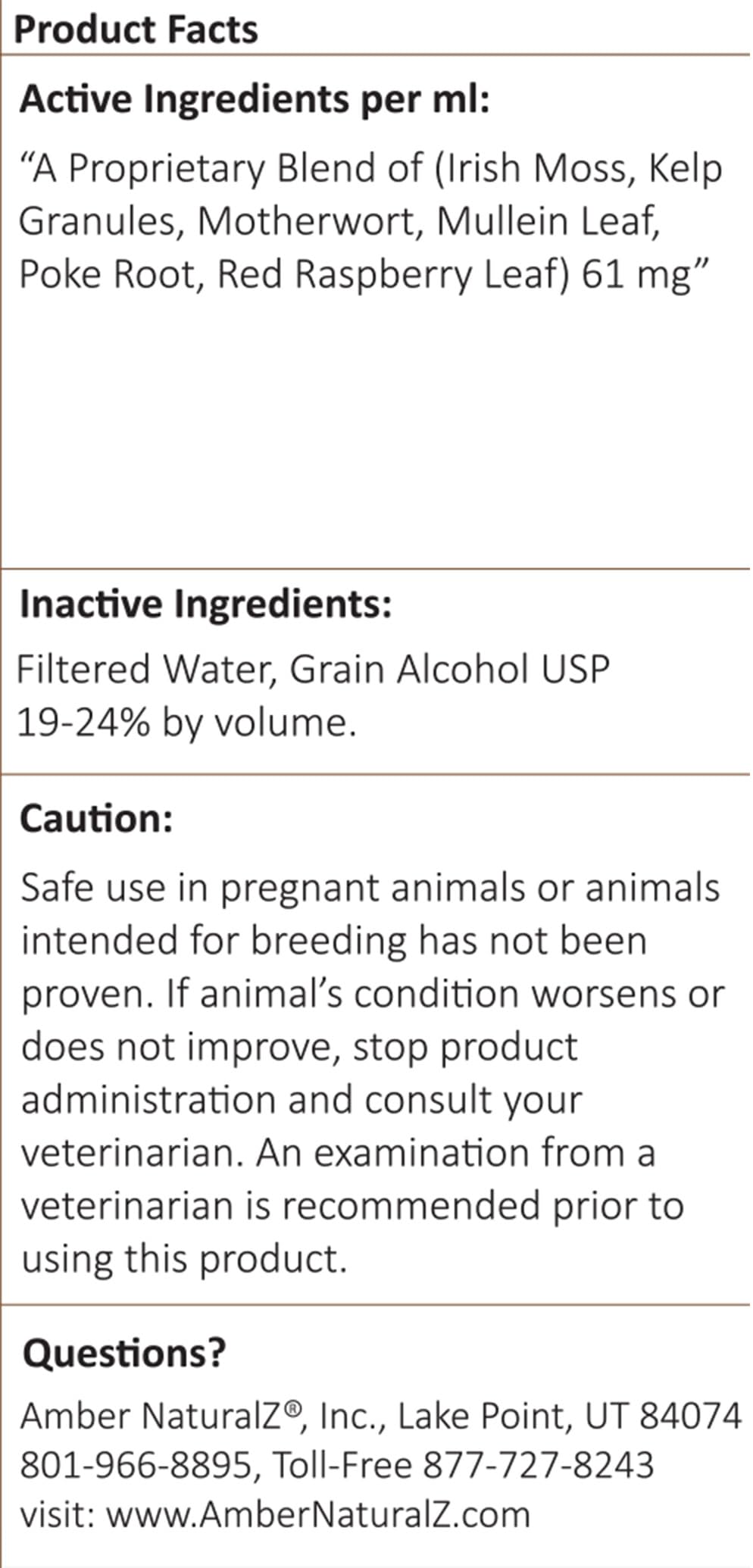 Amber NaturalZ TYD Thyroid Balance Herbal Supplement for Dogs, Cats, Birds, Guinea Pigs, and Rabbits | Herbal Pet Supplement for Thyroid Health | 1 Fluid Ounce Glass Bottle | Manufactured in The USA