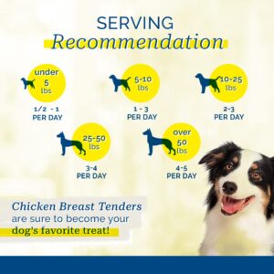 PCI Pet Center Inc. Chicken Breast Tenders Raw Dehydrated Chicken Breast Fillets Dog Treats, 2 Pound Container