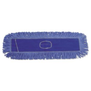 boardwalk bwk1136 36 in. x 5 in. looped-end cotton/ synthetic blend dust mop head - blue