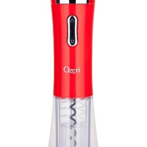 Ozeri Nouveaux II Electric Wine Opener with Foil Cutter, Wine Pourer and Stopper