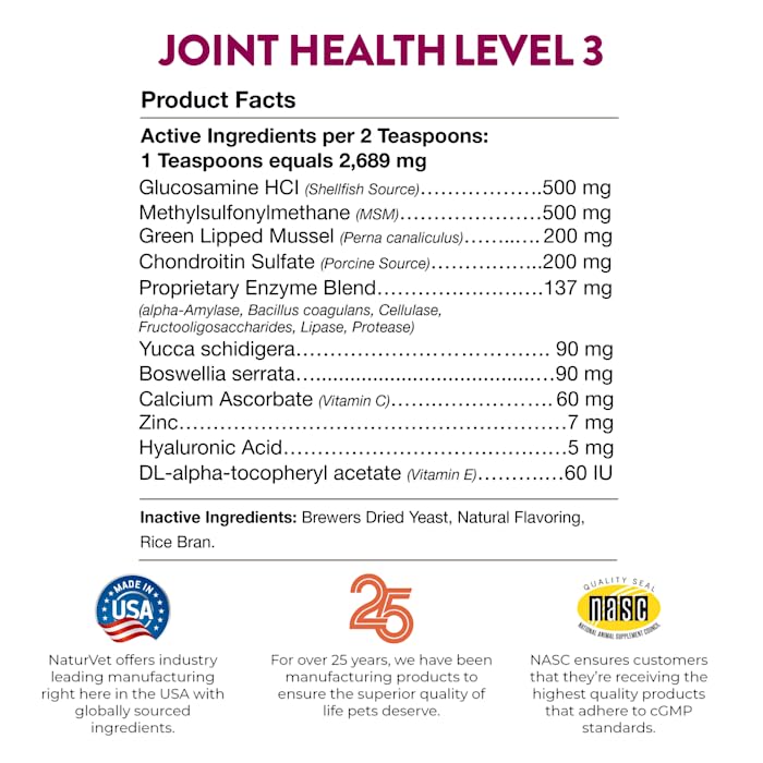 Advanced Care Joint Health Care Soft Chew Supplement for Dogs and Cats, Clinically Tested, Lubricates Joints, Maintains Cartilage, Maintains Joint Flexibility, Made by NaturVet