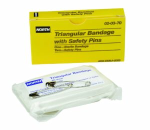 honeywell safety north by honeywell 020370 triangular bandage, sterile with 2 safety pins per unit