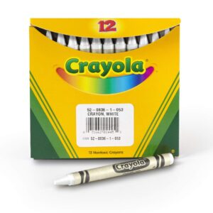 Crayola Crayons, White, Single Color Crayon Refill, 12 Count Bulk Crayons, School Supplies