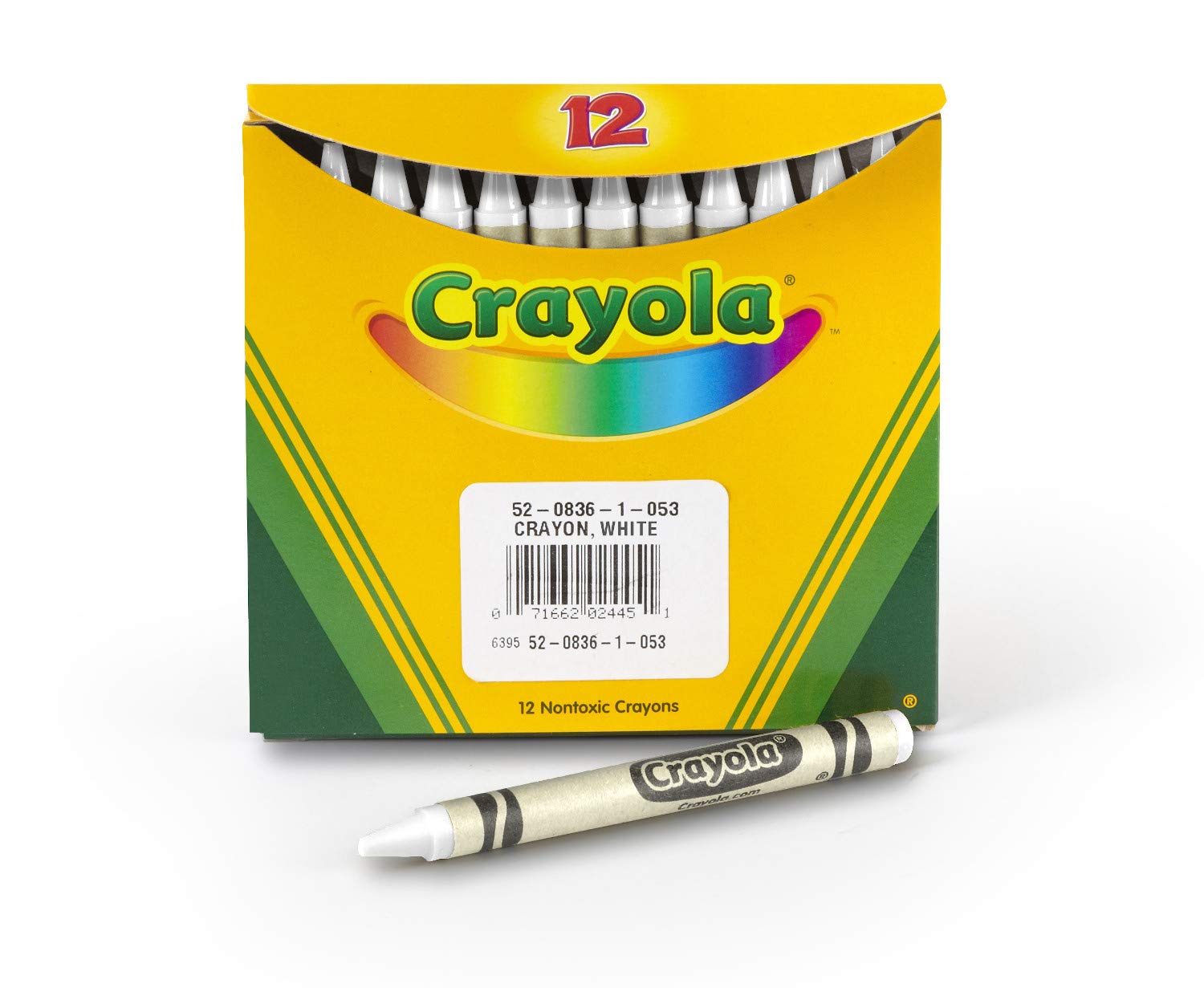 Crayola Crayons, White, Single Color Crayon Refill, 12 Count Bulk Crayons, School Supplies