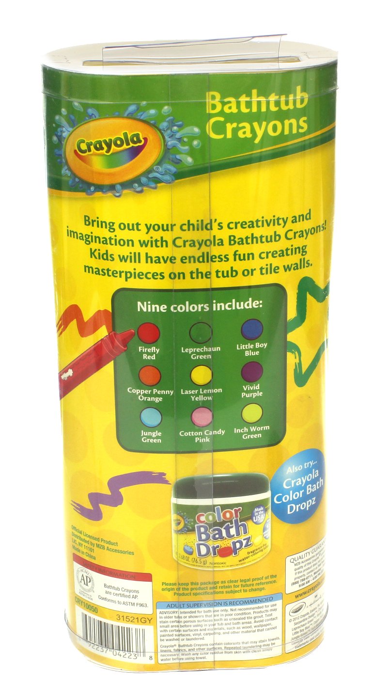 Crayola Bathtub Crayons, Assorted Colors 10 ea