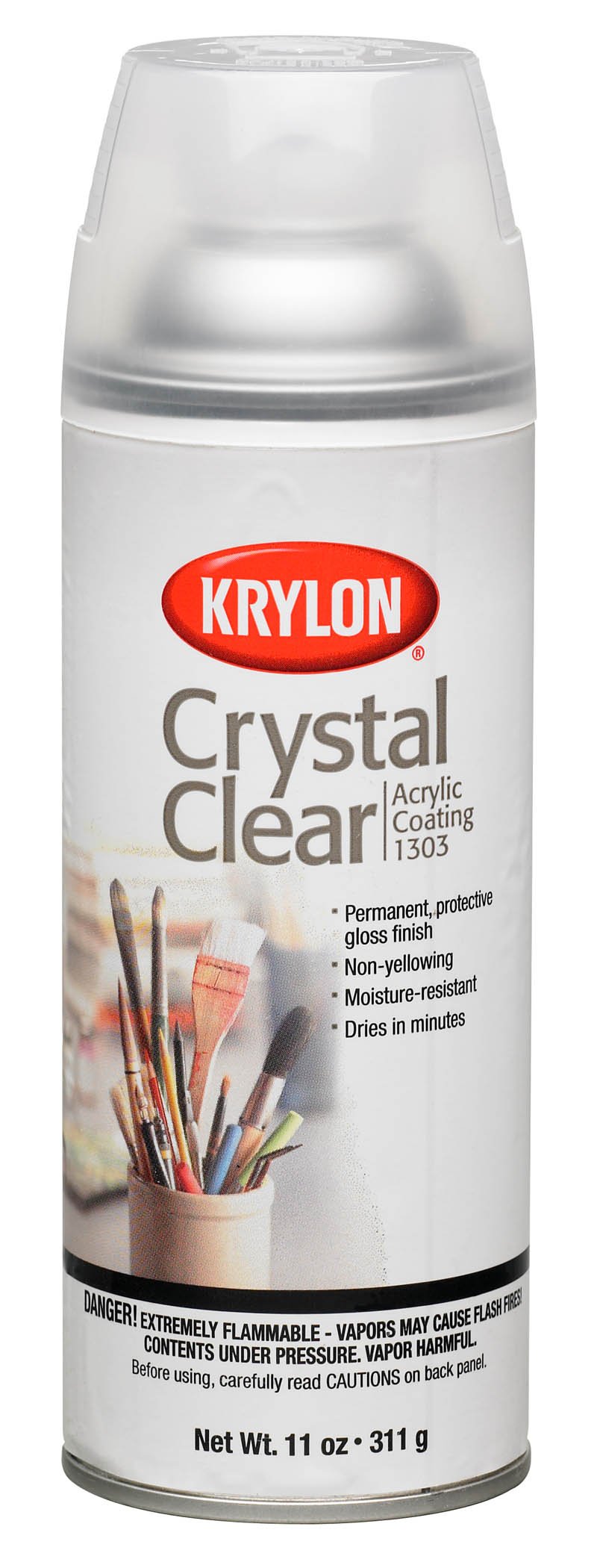 Krylon 1303 Crystal Clear Acrylic Coating, Artist Spray, 11 Ounce (6 Pack)