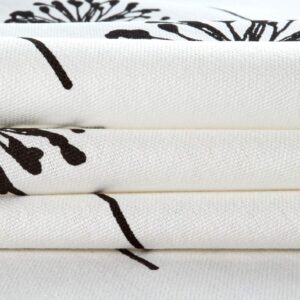 Premier Prints Dandelion Cotton Duck White/Black, Fabric by the Yard