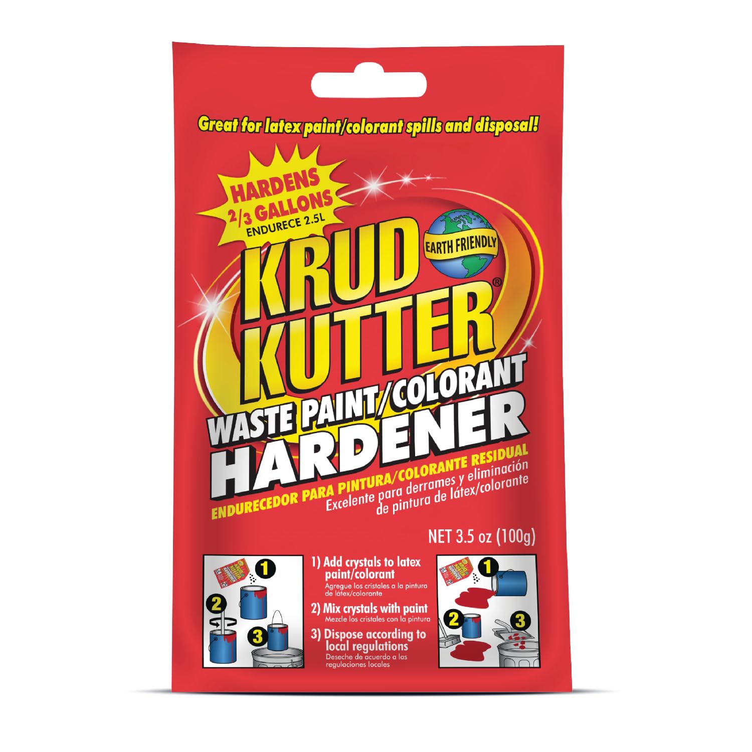 Krud Kutter PH3512 Waste Paint Hardener Crystals, 3.5 oz, Cream