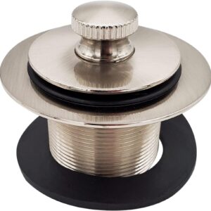 Westbrass Twist & Close 1-3/8" NPSM Fine Thread Bath Drain, Stainless Steel, D331-F-20