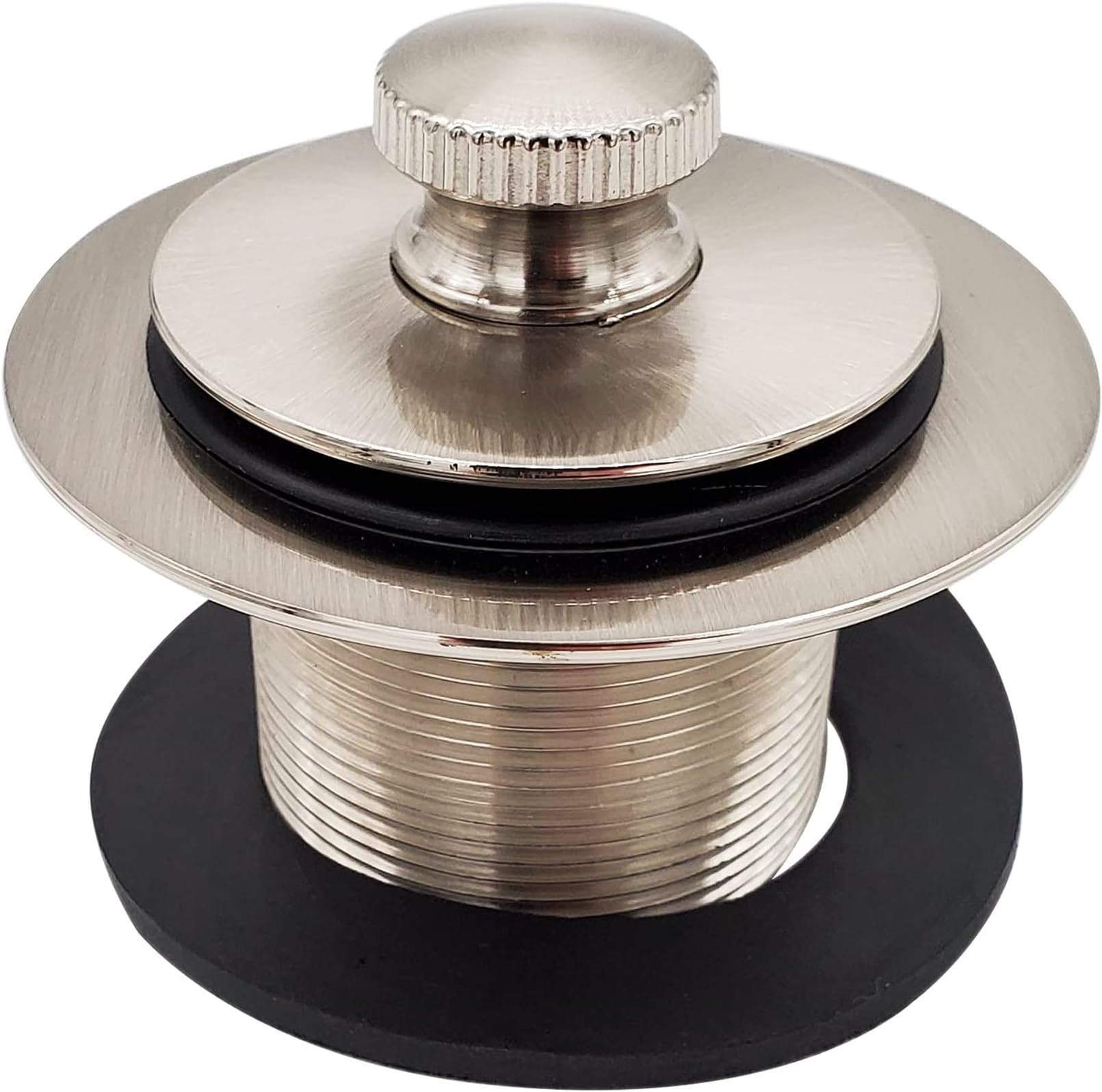 Westbrass Twist & Close 1-3/8" NPSM Fine Thread Bath Drain, Stainless Steel, D331-F-20