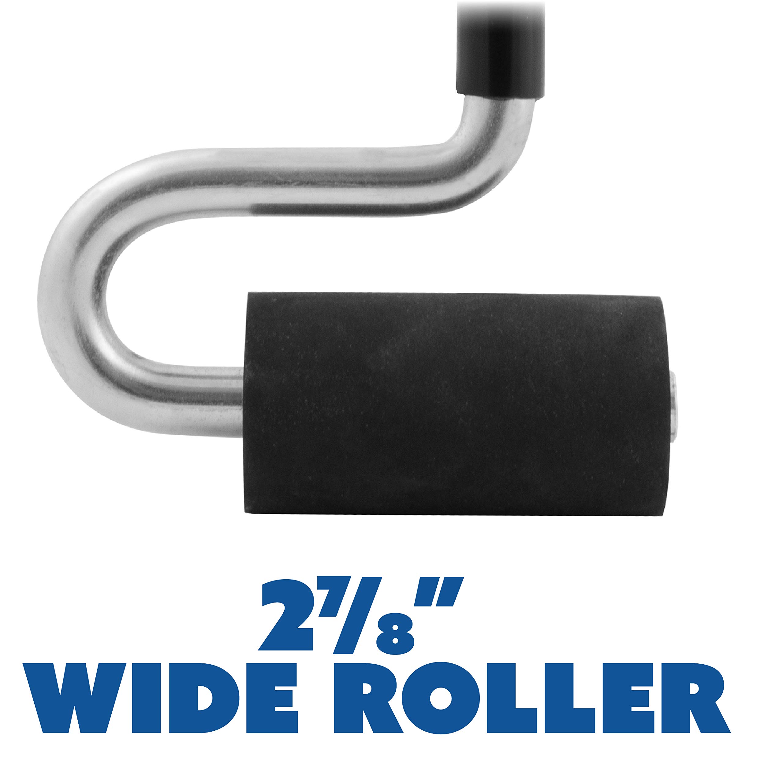 Fulton Long Handle J Roller with Thick Rubber Roller 1-1/2” in Diameter by 2-7/8” Wide For Veneers Laminate Wall Coverings and Edge Banding for Maximum Pressure Adhesion