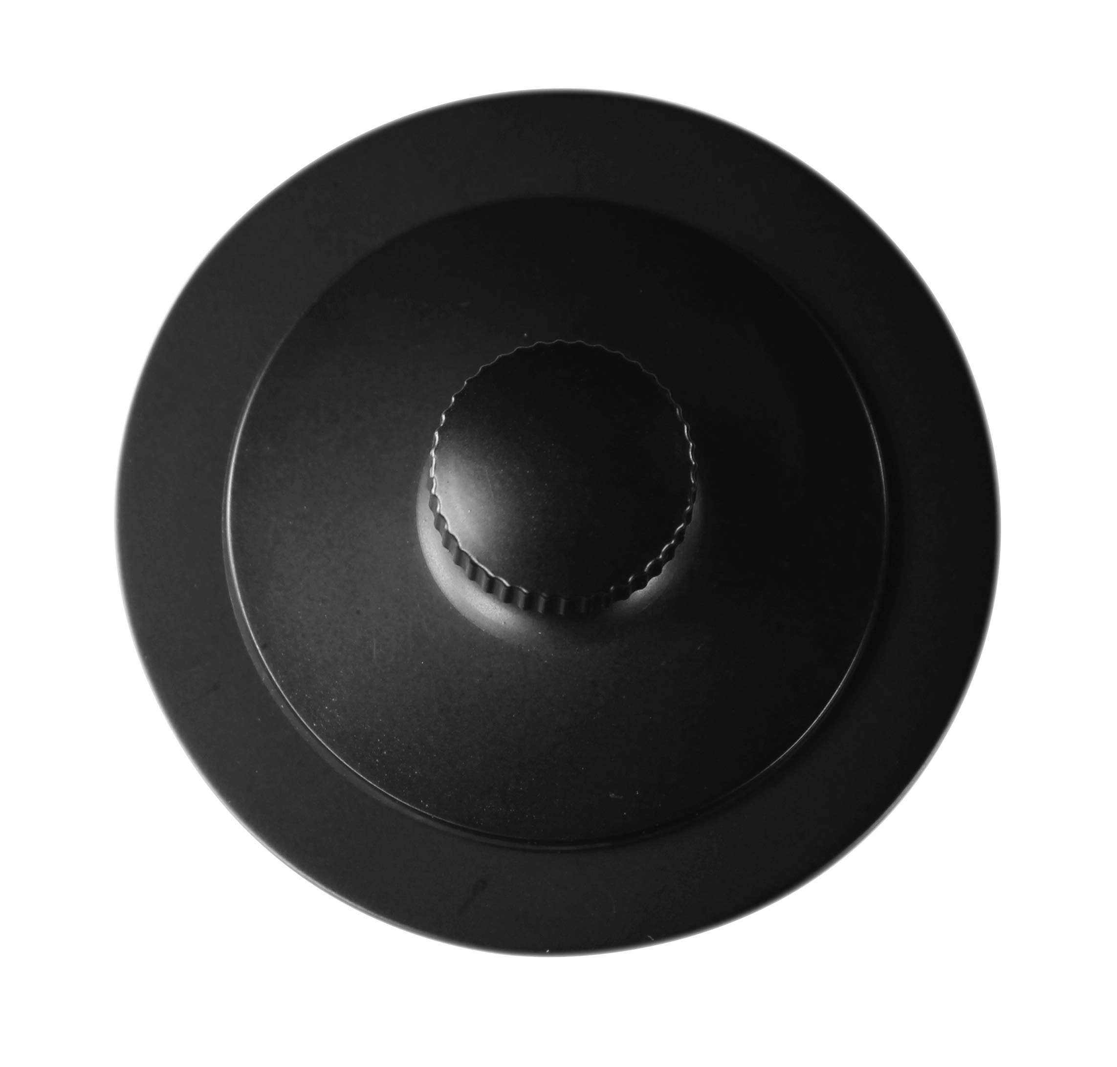 Westbrass D94K-62 Twist & Close Bathtub Drain Stopper with 2-Hole Faceplate and Adapter Bushing, Matte Black