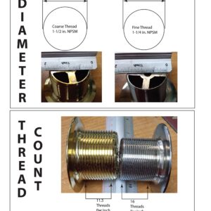 Westbrass Twist & Close 1-3/8" NPSM Fine Thread Bath Drain, Stainless Steel, D331-F-20