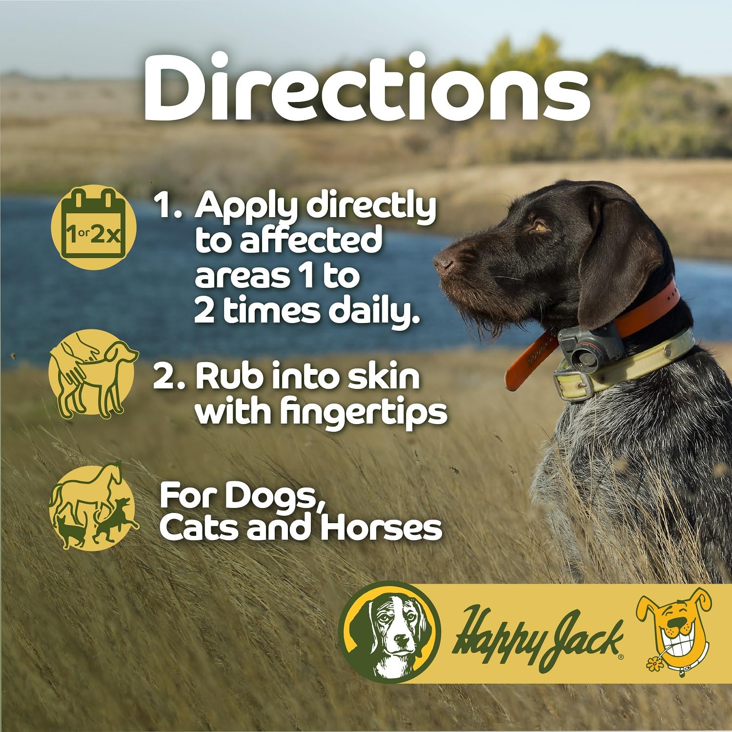 Happy Jack Skin Balm Hot Spot & Itchy Skin Relief for Dogs, Cats & Horses (4 oz), Softens Skin, Aids Healing of Hot Spots, Fast Relief to Intense Itching, Scratching & Gnawing