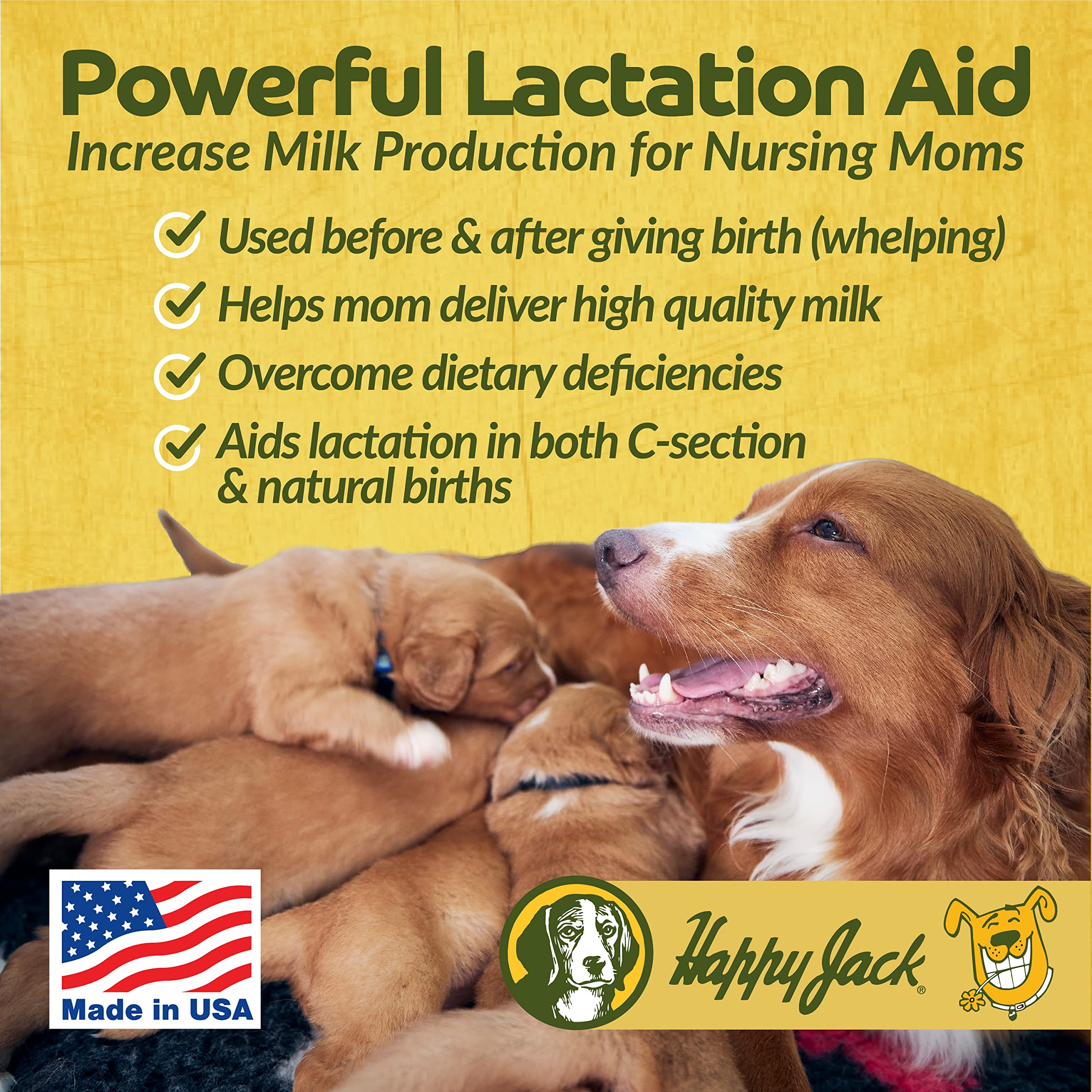 HAPPY JACK Milkade Dog Breeding & Nursing Supplies, Milk Production Aid for Female Dogs & Healthy Litter, Pregnant Prenatal Vitamin with Vitamin B1 (2 oz)