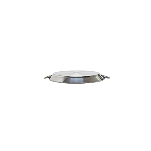 Garcima 16-inch Stainless Flat Bottom Paella Pan, 40cm