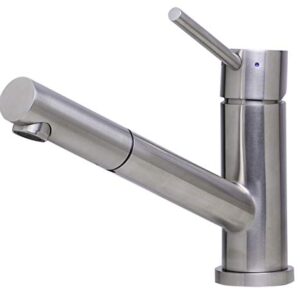 Alfi AB2025 Solid Stainless Steel Pull Out Kitchen Faucet