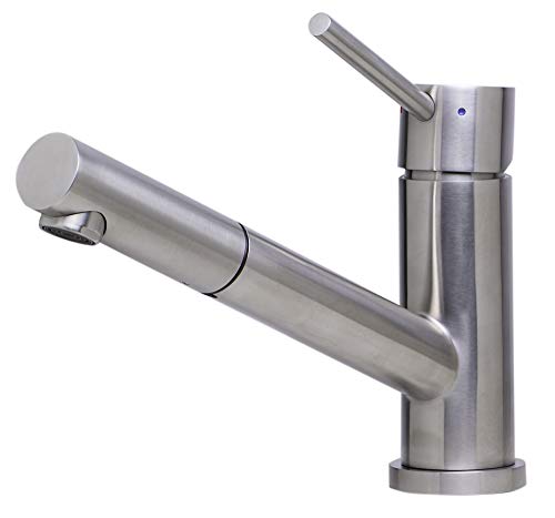 Alfi AB2025 Solid Stainless Steel Pull Out Kitchen Faucet