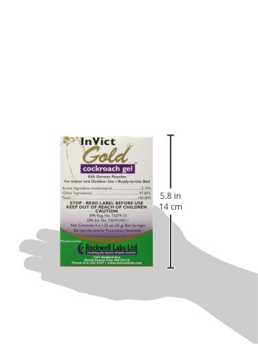 Rockwell Labs - Invict Gold - Cockroach Gel - 4 Tubes, 4 35-Gram Tubes