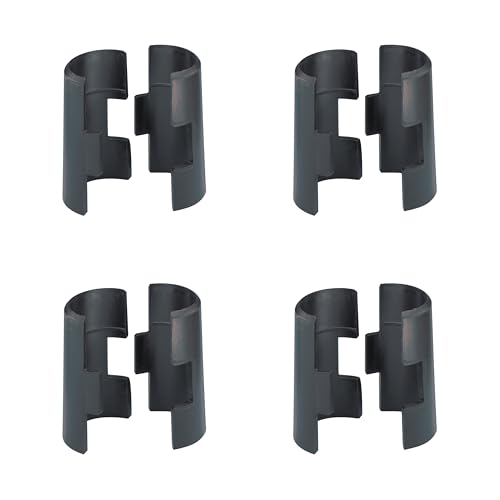 METRO 9985 Replacement Plastic Split Sleeves for Super Erecta Industrial Wire Shelving, Black, Pack of 4