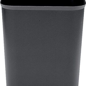 Rubbermaid Commercial 254300BK Fire-Resistant Wastebasket, Rectangular, Fiberglass, 7gal, Black