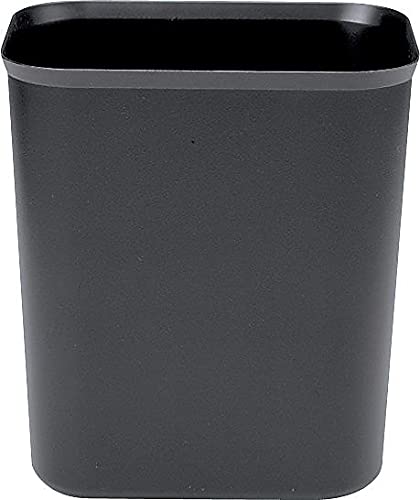 Rubbermaid Commercial 254300BK Fire-Resistant Wastebasket, Rectangular, Fiberglass, 7gal, Black