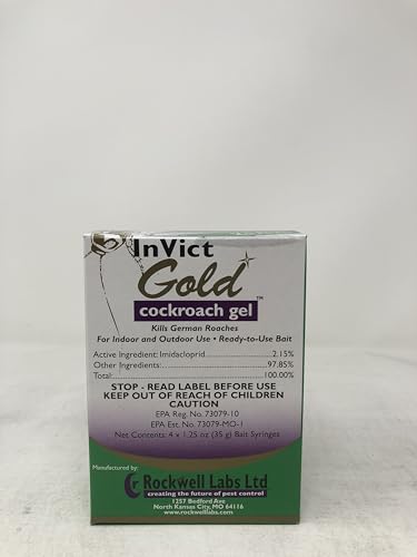 Rockwell Labs - Invict Gold - Cockroach Gel - 4 Tubes, 4 35-Gram Tubes