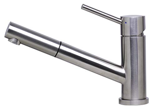 Alfi AB2025 Solid Stainless Steel Pull Out Kitchen Faucet