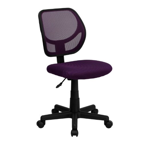 Flash Furniture Neri Low Back Purple Mesh Swivel Task Office Chair