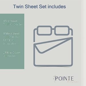 Pointehaven Heavy Weight Flannel Cotton Sheet Set, Twin, Snow Flakes Blue