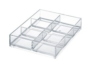 like-it | mx-t11 | system tray | stackable organizer | drawer organizer | a6 | 6 divide |4.53" × 6.06" × 1.18" | clear |