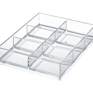 Like-It | MX-T11 | System Tray | Stackable Organizer | Drawer Organizer | A6 | 6 Divide |4.53" × 6.06" × 1.18" | Clear |