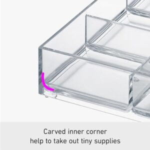 Like-It | MX-T11 | System Tray | Stackable Organizer | Drawer Organizer | A6 | 6 Divide |4.53" × 6.06" × 1.18" | Clear |