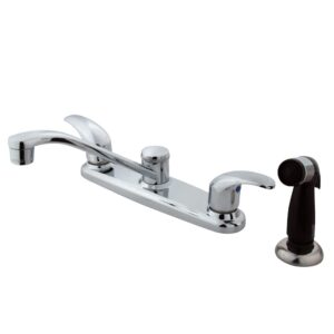 kingston brass kb6272ll legacy kitchen faucet with sprayer, 7-1/8-inch, polished chrome