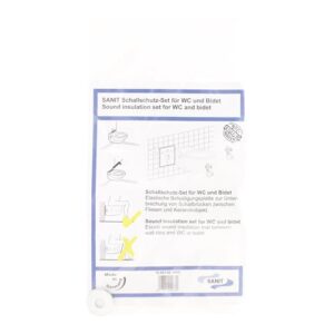 Sanit Soundproofing Kit for Wall-Hung Toilets and Bidets, Set of 1, White, 16.002.00 0000