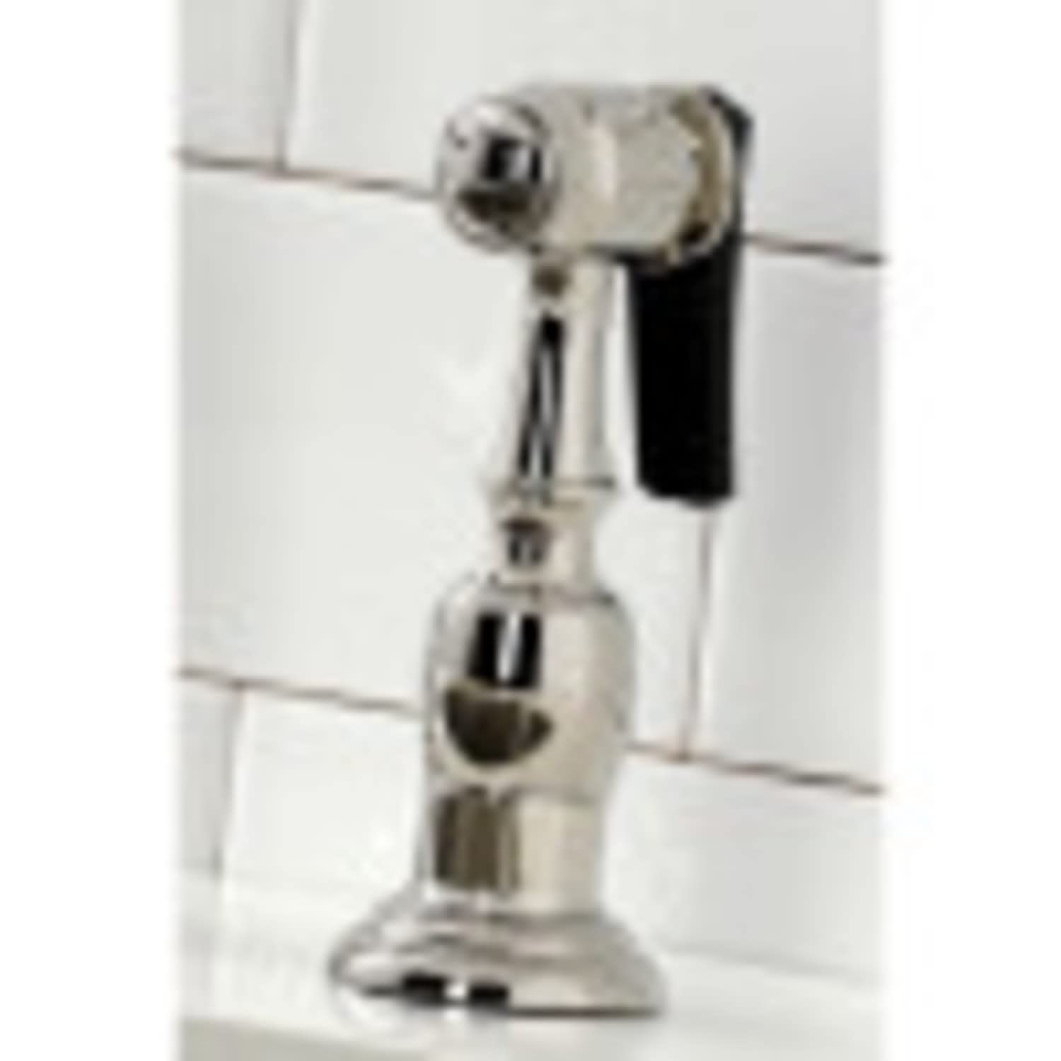 Kingston Brass KS1276ALBS Heritage Bridge Kitchen Faucet, Polished Nickel, 13.88 x 8.56 x 13.13