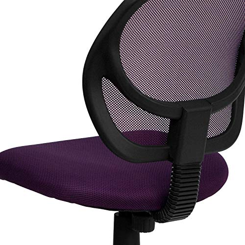 Flash Furniture Neri Low Back Purple Mesh Swivel Task Office Chair