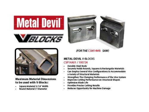 Morse Metal Devil CSP14AO1, V-blocks, vise accessory, 1 set