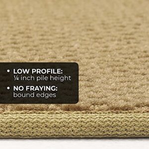 House, Home and More Skid-Resistant Carpet Indoor Area Rug Floor Mat - Camel Tan - 2 Feet X 3 Feet