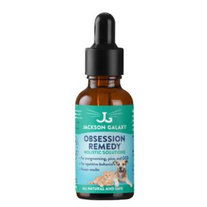 jackson galaxy: obsession solution (2 oz.) - pet solution - can help with behaviors (excessive grooming, licking, pulling out fur, scratching, chewing) - all-natural formula - reiki energy