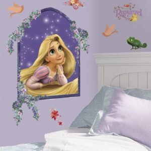 RoomMates RMK1525GM Tangled-Rapunzel Peel & Stick Giant Wall Decals, Purple