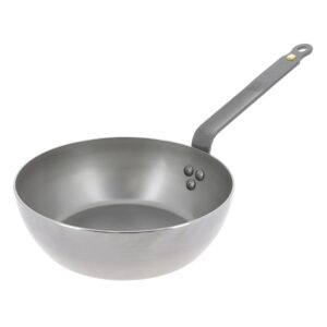 de buyer mineral b carbon steel country fry pan - 9.5” - ideal for sauteing, simmering, deep frying & stir frying - naturally nonstick - made in france