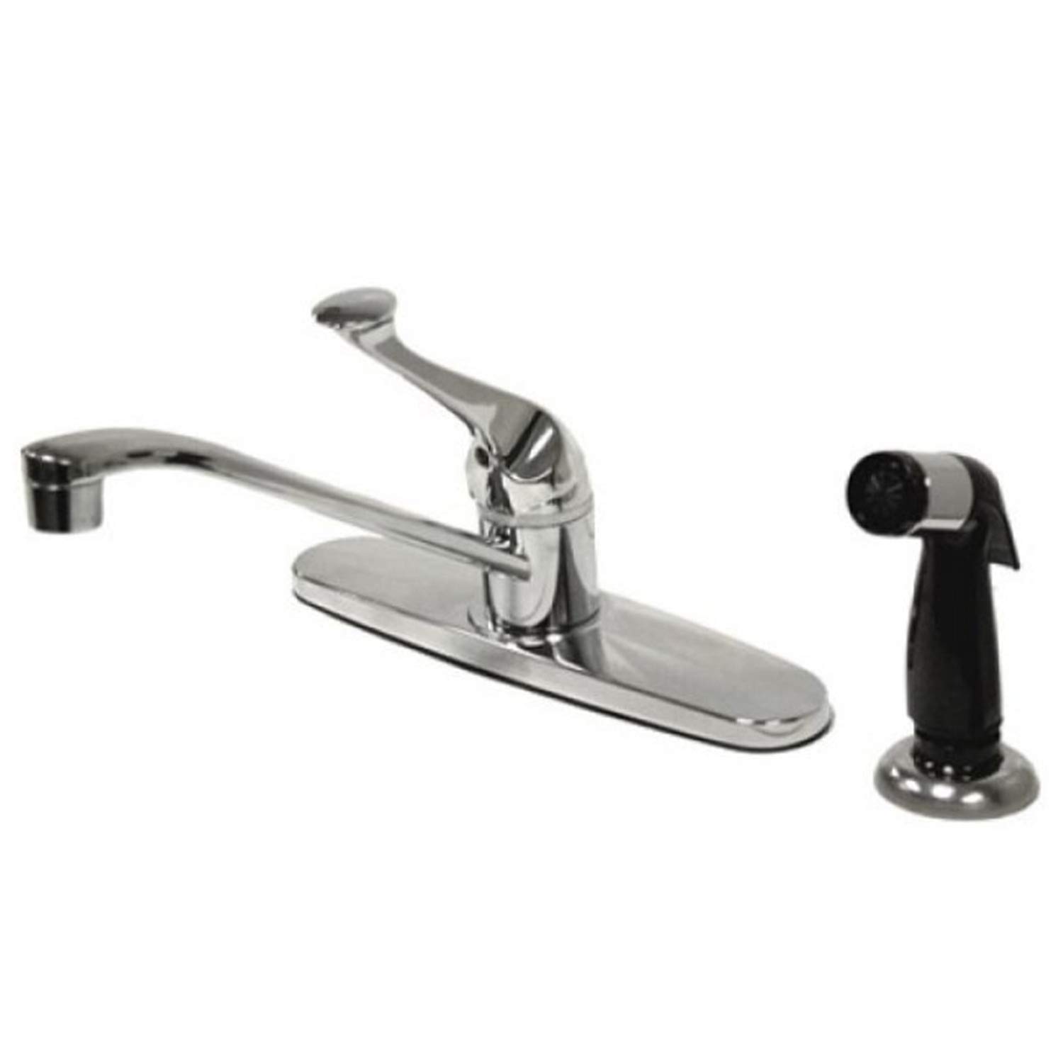 Kingston Brass KB572 Chatham Single Lever Handle Kitchen Faucet with Side Sprayer, 8-Inch, Polished Chrome