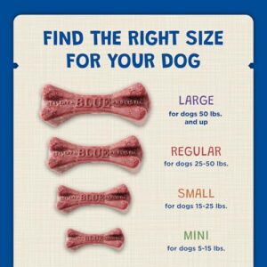 Blue Buffalo Dental Bones Small Natural Dental Chew Dog Treats Bag Value Pack