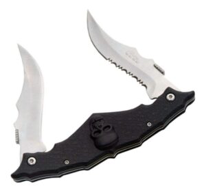 szco supplies black skull folding knife