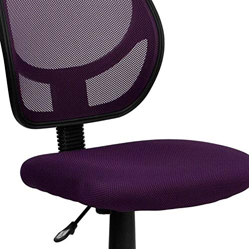 Flash Furniture Neri Low Back Purple Mesh Swivel Task Office Chair