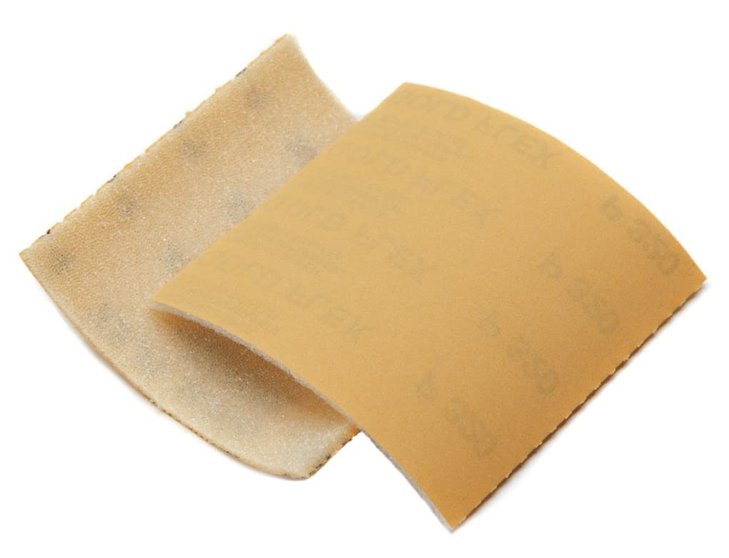 Mirka Goldflex Soft Hand Sanding Sheets 4.5 inch x 5 inch/Grit 320/200 pcs on a roll